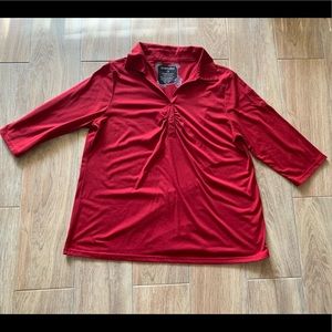 🩷 10 FOR $15 SALE 🩷 Red collared 3/4 sleeve top